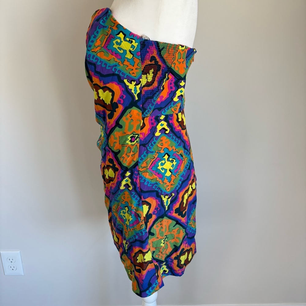 Rodebjer Rihad Silk Colorful Strapless Mini Dress M - Picture 6 of 13